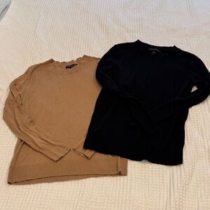 Set of 2 Banana Republic Black and Tan Sweaters.
